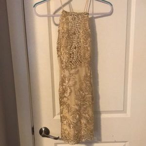 Gold Mini Dress